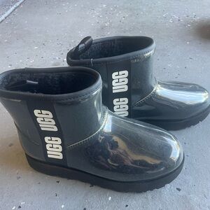 UGG Glossy Black Rain Boots